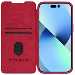 Кожаный чехол-книжка Nillkin Leather Qin Pro c защитой камеры для iPhone 15