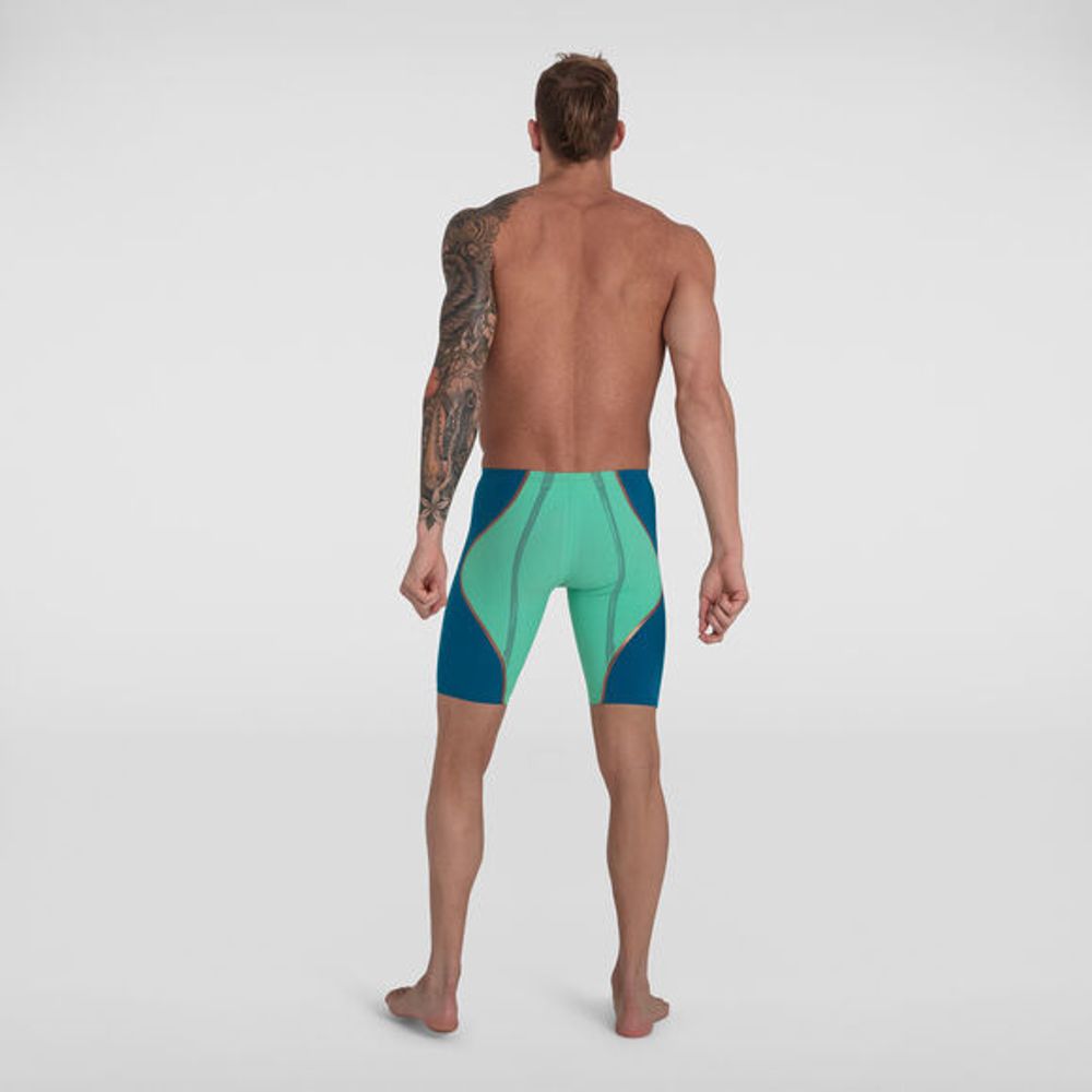 Speedo Men's Fastskin LZR Pure Intent Jammer - Green Glow / Nordic Teal