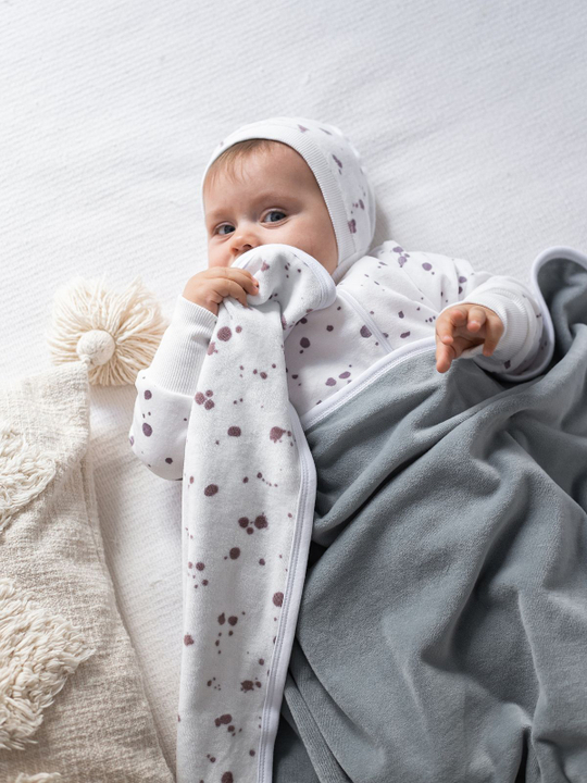 Велюровый комбинезон Mjölk Кляксы, на манжетах