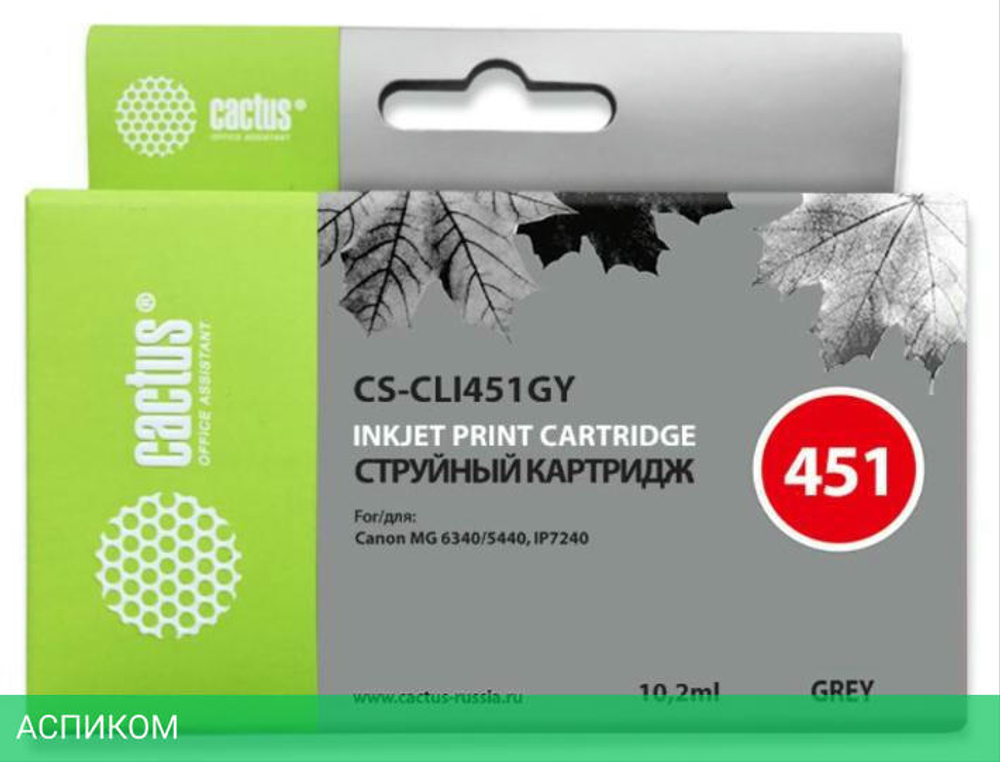 Картридж Cactus CS-CLI451GY