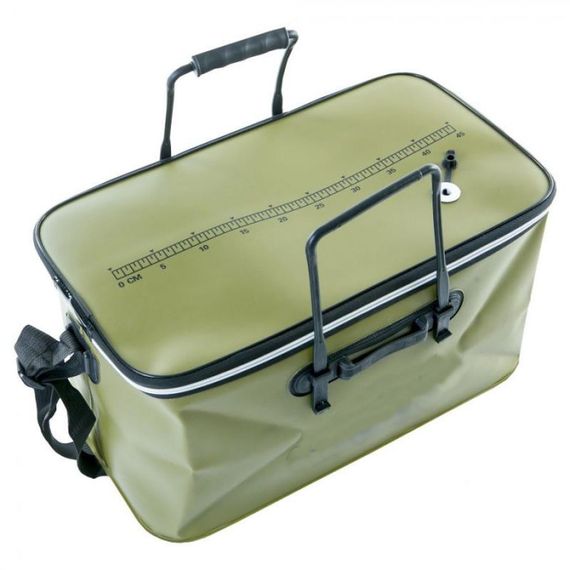 Сумка - кан рыболовная водонепроницаемая складная  с клапаном 50 см EVA