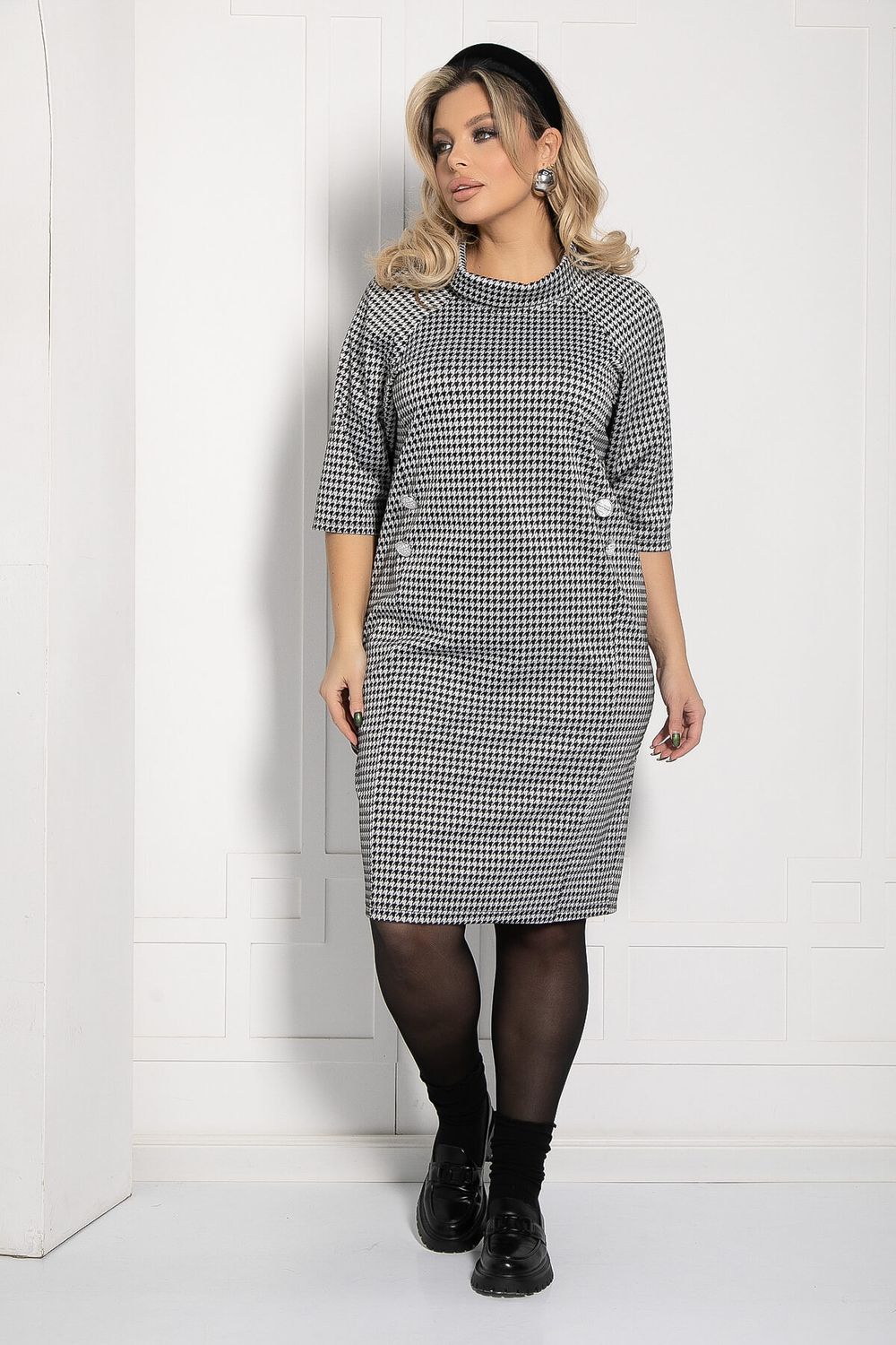 Платье Конфетти (черно-белое) П12688-18 LT Collection