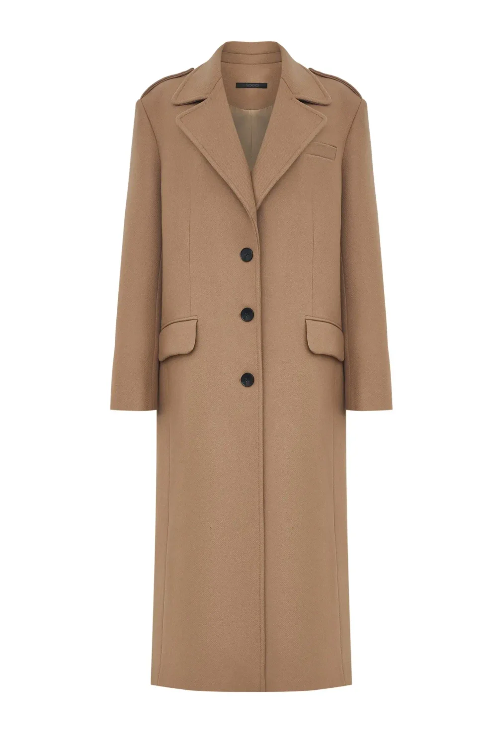 Пальто прямое, Бежевый