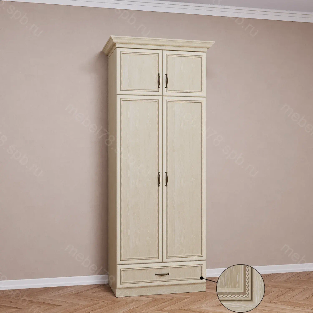 Шкаф распашной с антресолью 2/3