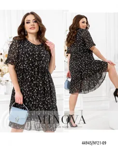 Платье 21-09-черный Minova