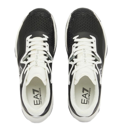 Мужские теннисные кроссовки EA7 Unisex Sneaker - black/white/laurel wreath