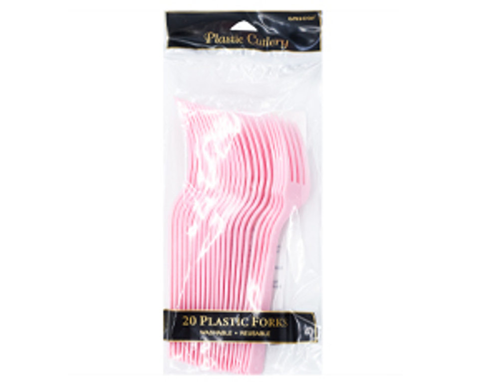 Вилка пласт New Pink 20шт