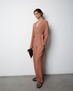 Комбинезон из вискозы Стелла Маккартни карамель