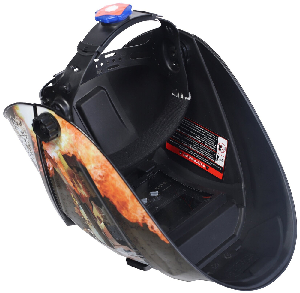 Маска сварщика Patriot WH 300 / 90х35 мм окно / степень затемнения DIN 9-13 / хамелеон / защитная маска для сварки / сварочный шлем