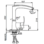 Смеситель для кухни, Frap, с картриджем, хром, F4070
