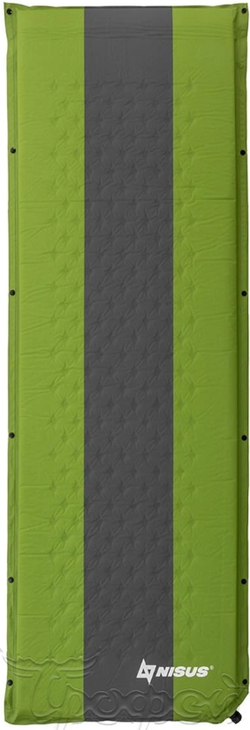 Коврик самонадувающийся 190x65x4 серый/салатовый (N-004-GLG) NISUS