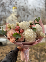 Букет с хризантемой Пломбир