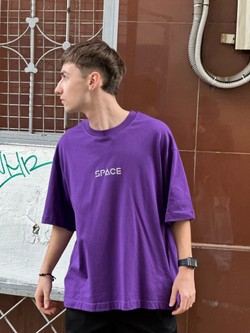 Футболка SPACE OverSize Фиолетовый Light