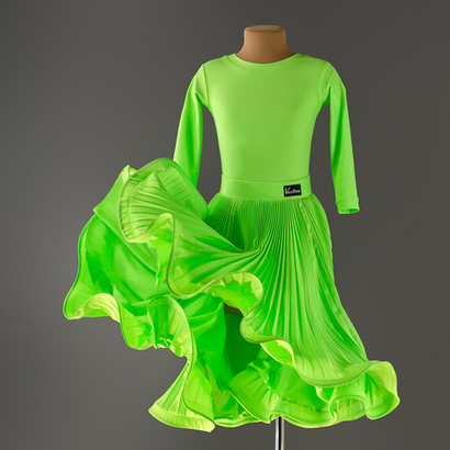 Lilia 14-01-07-С | Платье гофре для спортивных бальных танцев | Vasileva Dance