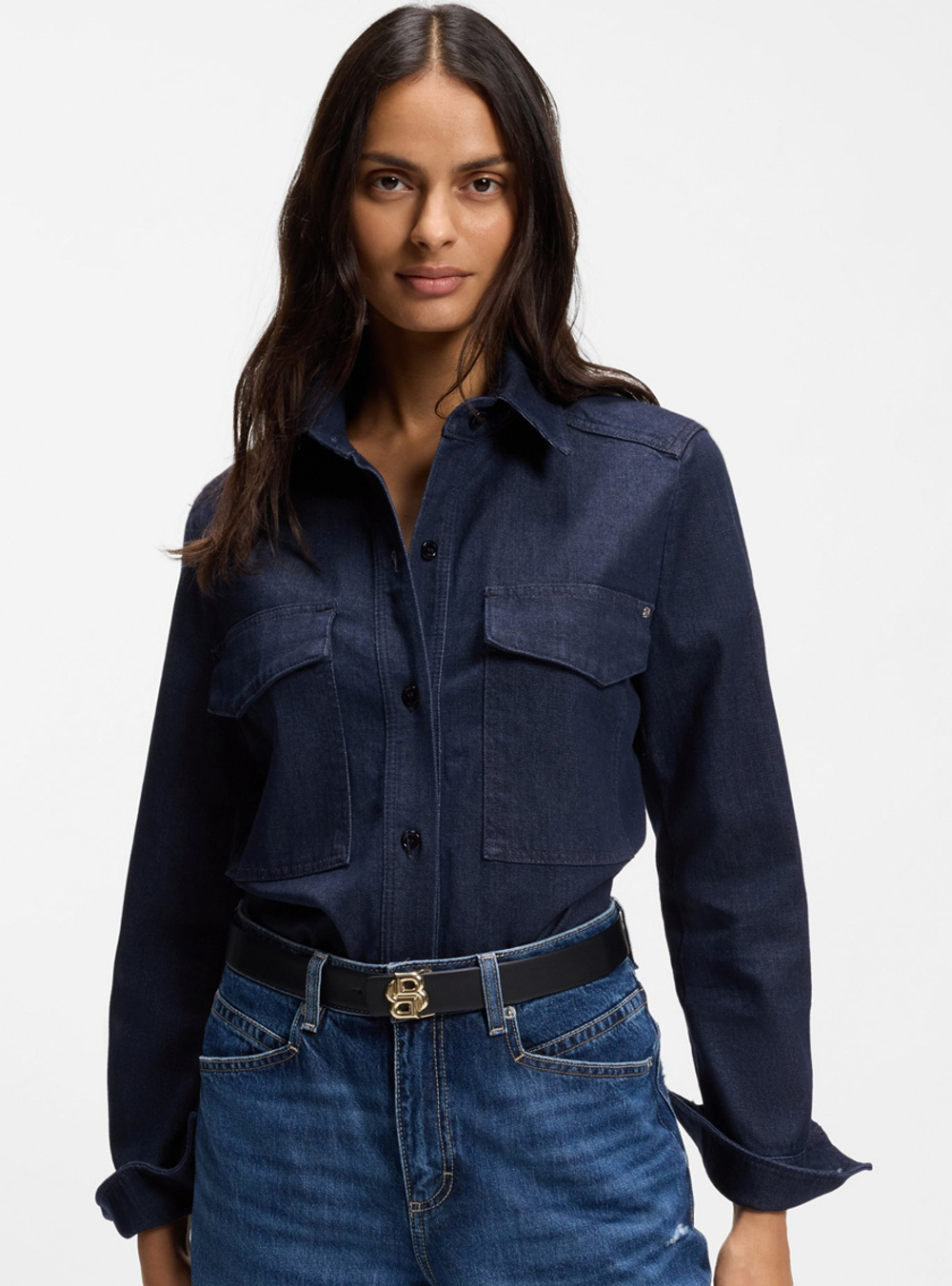 Рубашка джинсовая женская BOSS ALOSYNE