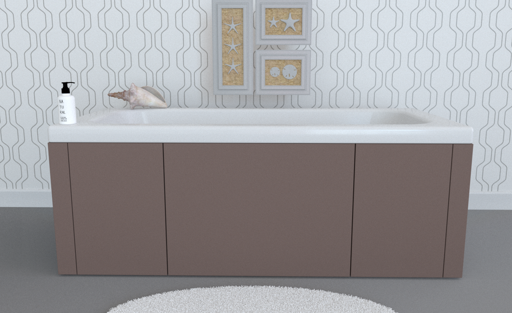 Экран под ванну комбинированный TR-8-208 айрон матовый soft touch