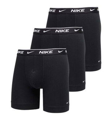 Мужские спортивные боксеры Nike Dri-Fit Essential Cotton Stretch Brief 3P - black/black/black