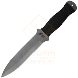 Нож Саро Шанс AUS-6 шнур, Black/Stonewash