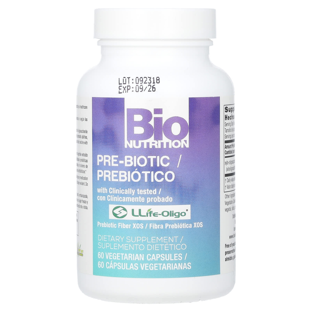Bio Nutrition, пребиотик, 60 вегетарианских капсул (700 мг в 1 капсуле)