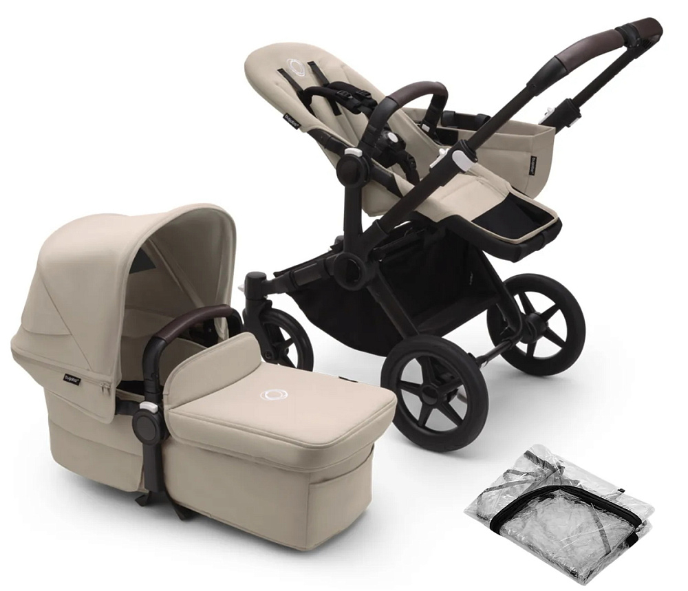 Коляска Bugaboo Donkey 5 Mono Complete 2 в 1 Black/Desert Taupe-Desert Taupe