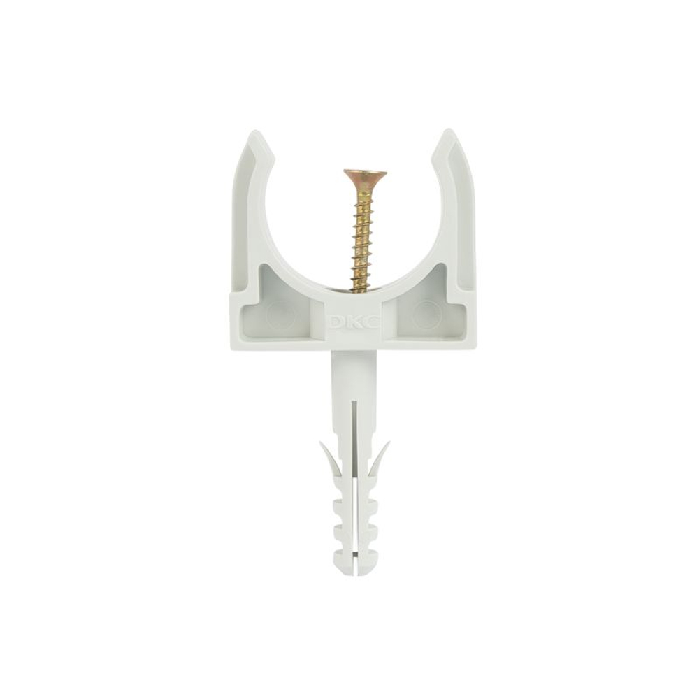 Крепеж-клипса для трубы 32 мм дюбель с винтом 5 шт ДКС