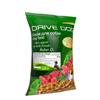 DRIVE DOG Hunting dogs полнорационный корм для охотничьих собак средних и крупных пород говядина с кроликом и печенью