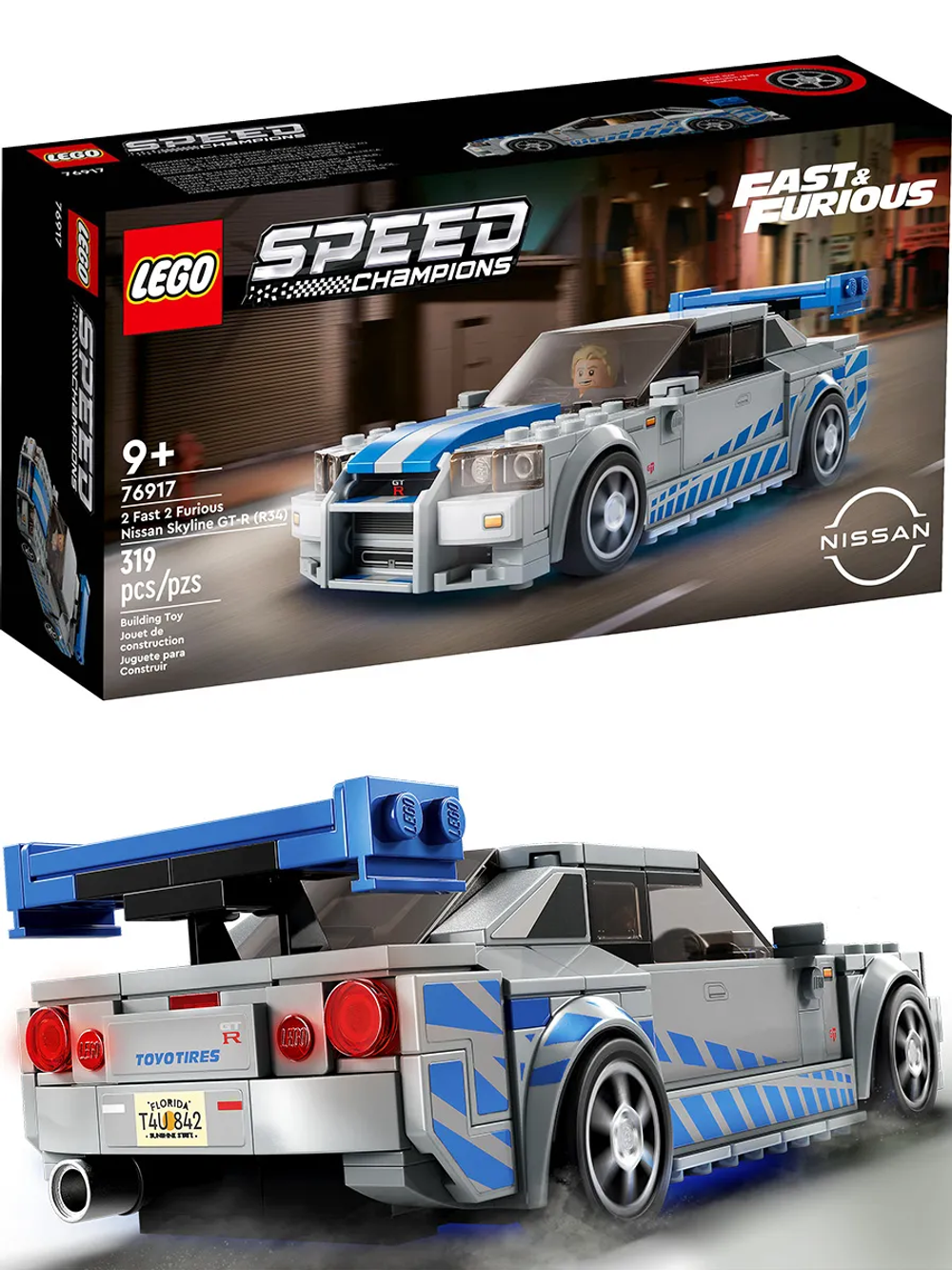 LEGO Speed Champions 76917 «Nissan Skyline GT-R (R34)» — “Двойной Форсаж”