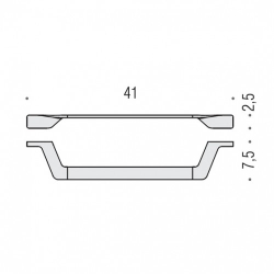 Держатель для полотенца 41см. Colombo Alize  B2509 хром схема