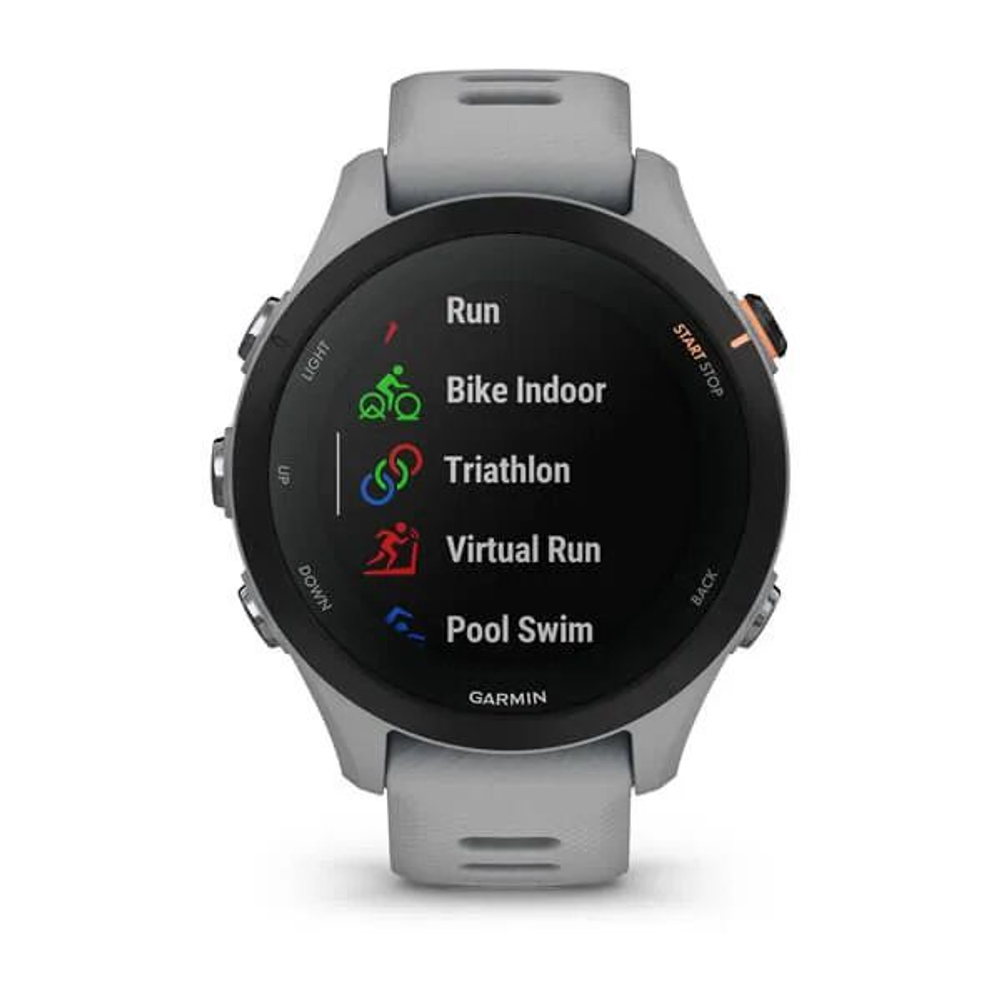 Смарт часы Garmin Forerunner 255S со светло-серым ремешком