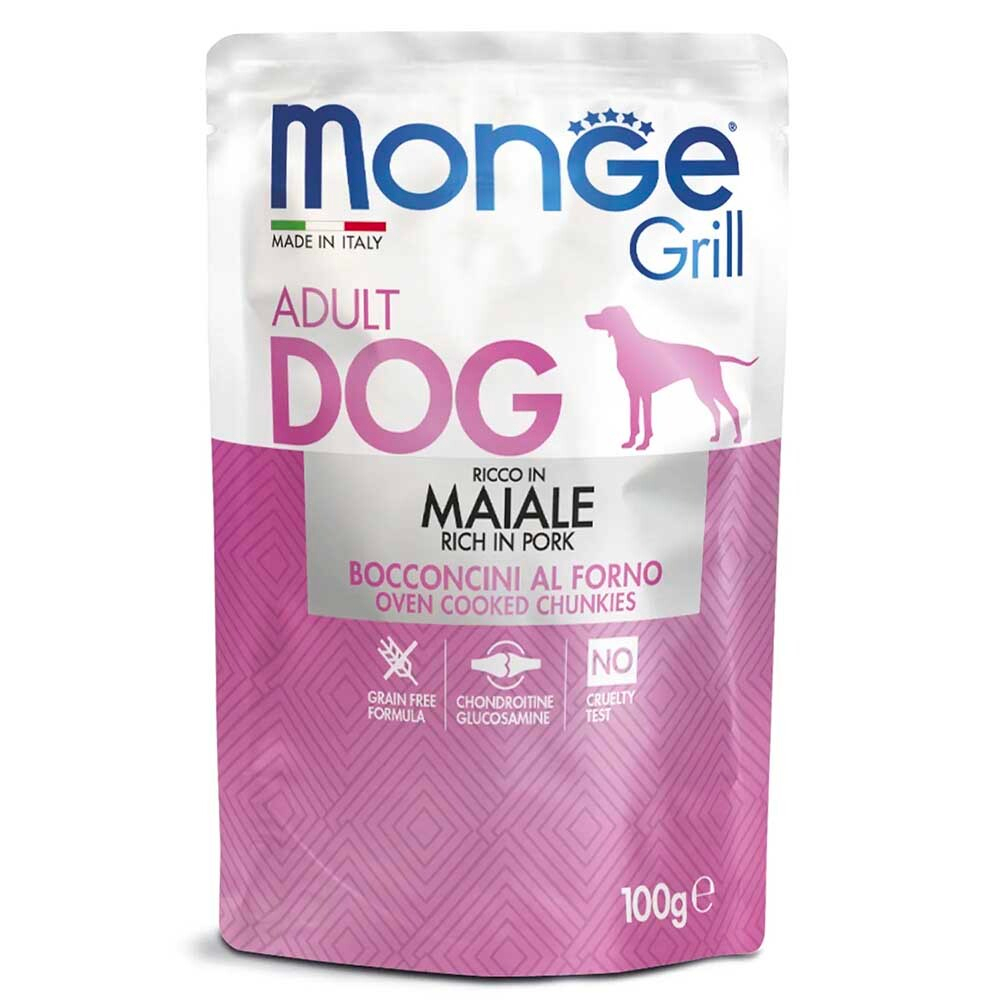Monge Dog Grill Pouch 100 г свинина - консервы (паучи) для собак