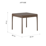 Стол обеденный aska, 85х85 см, орех