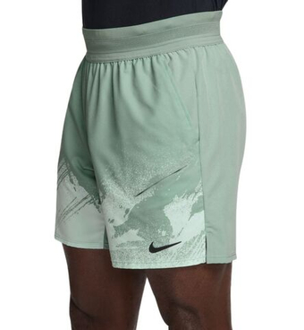 Мужские теннисные шорты Nike Court Paris Slam Dri-Fit Tennis - steam/barely green/black