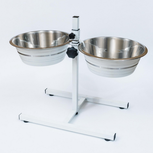 Double Diner белые миски на универсальной подставке 2 х 0,75 л.