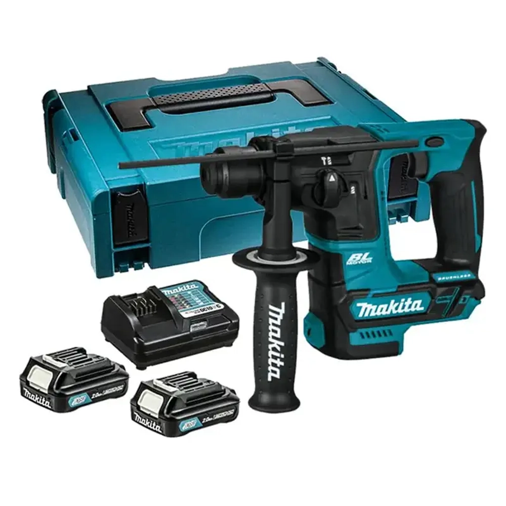 Makita HR166DWAJ аккумуляторный перфоратор (2 x 2 Ач, ЗУ)