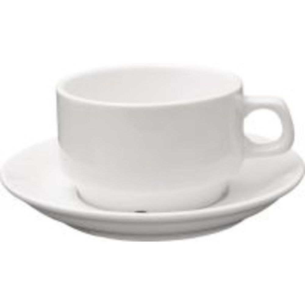 Чайная пара 130 мл белая d 6,9 см h5,2 см фарфор Stackable P.L. Proff Cuisine [4]