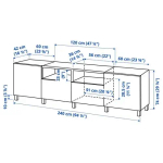 Тумба под ТВ - IKEA BESTÅ/BESTA, 240x42x74 см, белый, Бесто ИКЕА