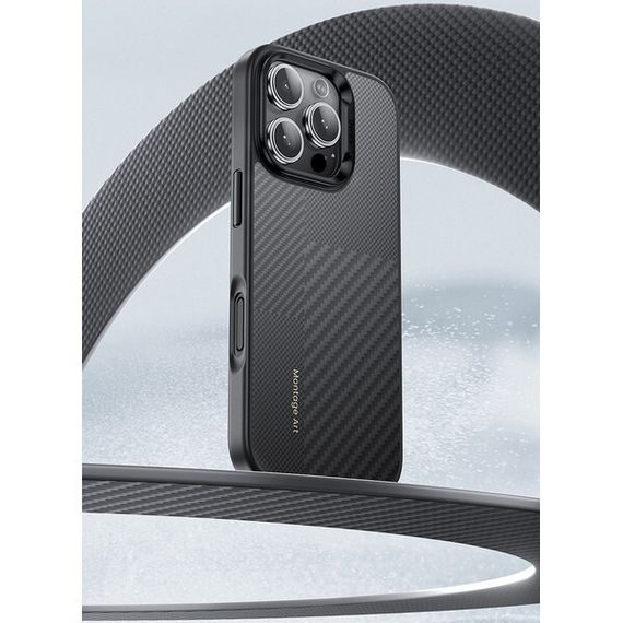 Усиленный чехол Benks Montage ArmorPro Kevlar для iPhone 16 Pro (C.K.FL.AP.BK.MF65) Black