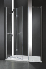 Душевая дверь Cezares Elena 120 ELENA-W-BS-13-40+40/40-C-Cr профиль Хром стекло прозрачное