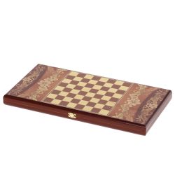 GAEM Игра настольная 2 в 1 ( шашки, нарды) "Узор", L50 W25 H4 см