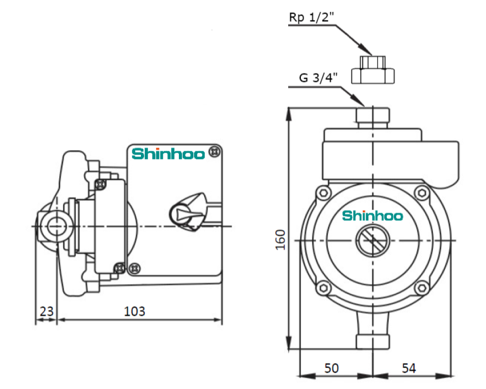 Циркуляционный насос SHINHOO PROMO 15-9A