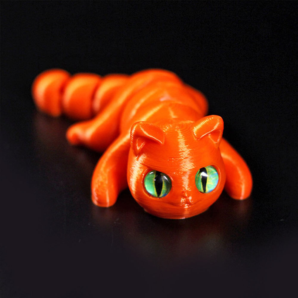 Мини котёнок игрушка антистресс, 10 см., апельсиновый цвет