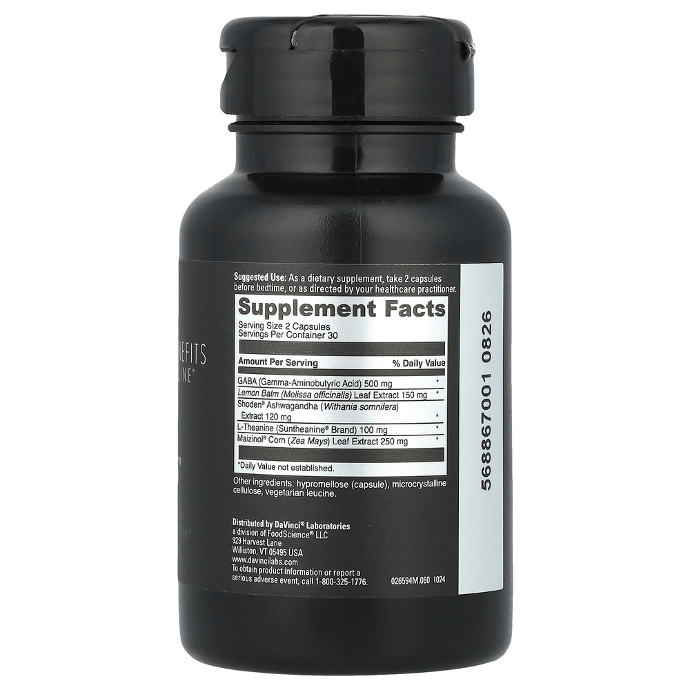 DaVinci Laboratories, Sleep Benefits ™, без мелатонина, 60 капсул