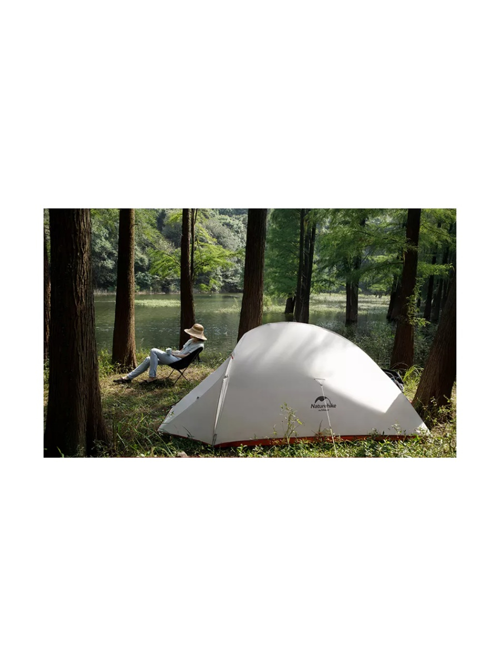 Палатка Naturehike Cloud Up Pro Si 3-местная, алюминиевый каркас, серо-красная