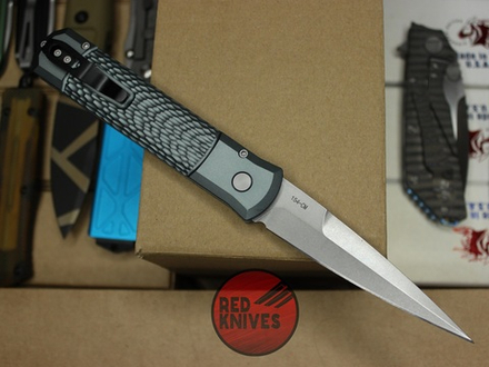 Нож Pro-Tech Godfather Gray (кастом) - серая рукоять, клинок стоунвош