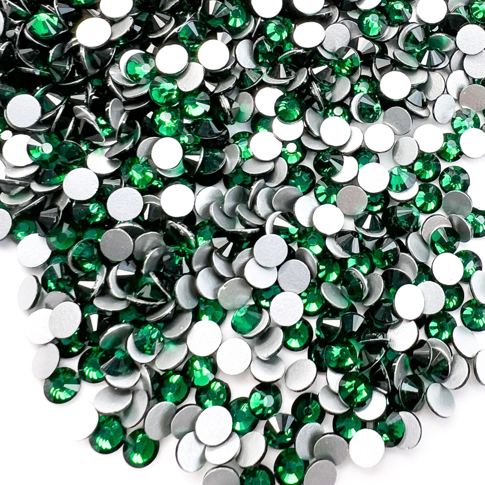 Стразы CR Emerald SS16 зеленые холодной фиксации