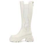 DIBO MANNER Flame Embossed Collection Top Grain Cow Leather Mid Calf Boots Women"s