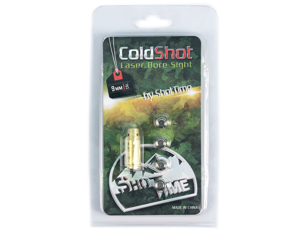 Лазерный патрон ShotTime ColdShot 9mm Luger, латунь, лазер красный 655нм