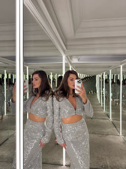 Жакет короткий пайетки