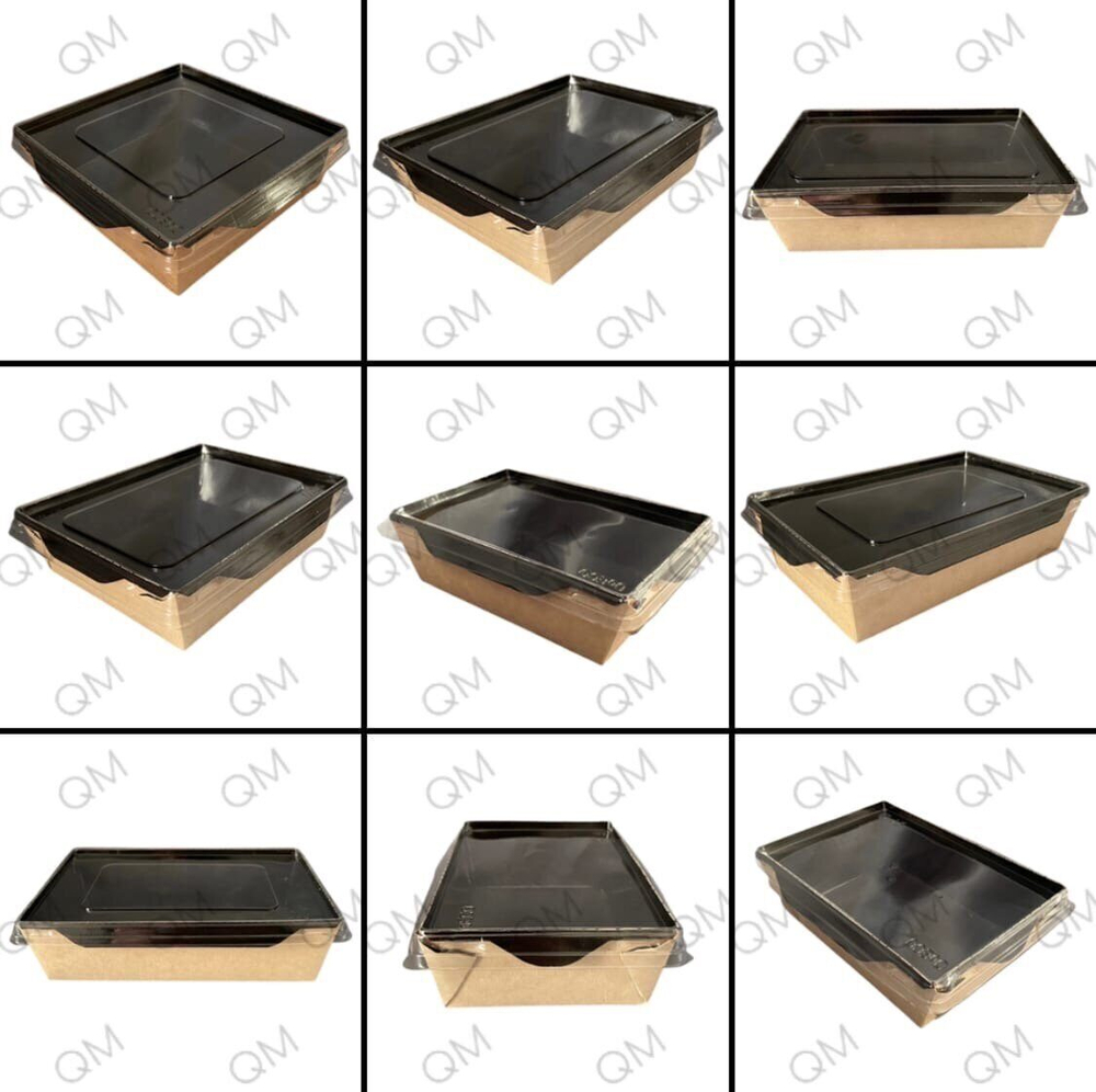 Салатник с крышкой ECO OpSalad BLACK EDITION 400 р-р 145х95х45 мм