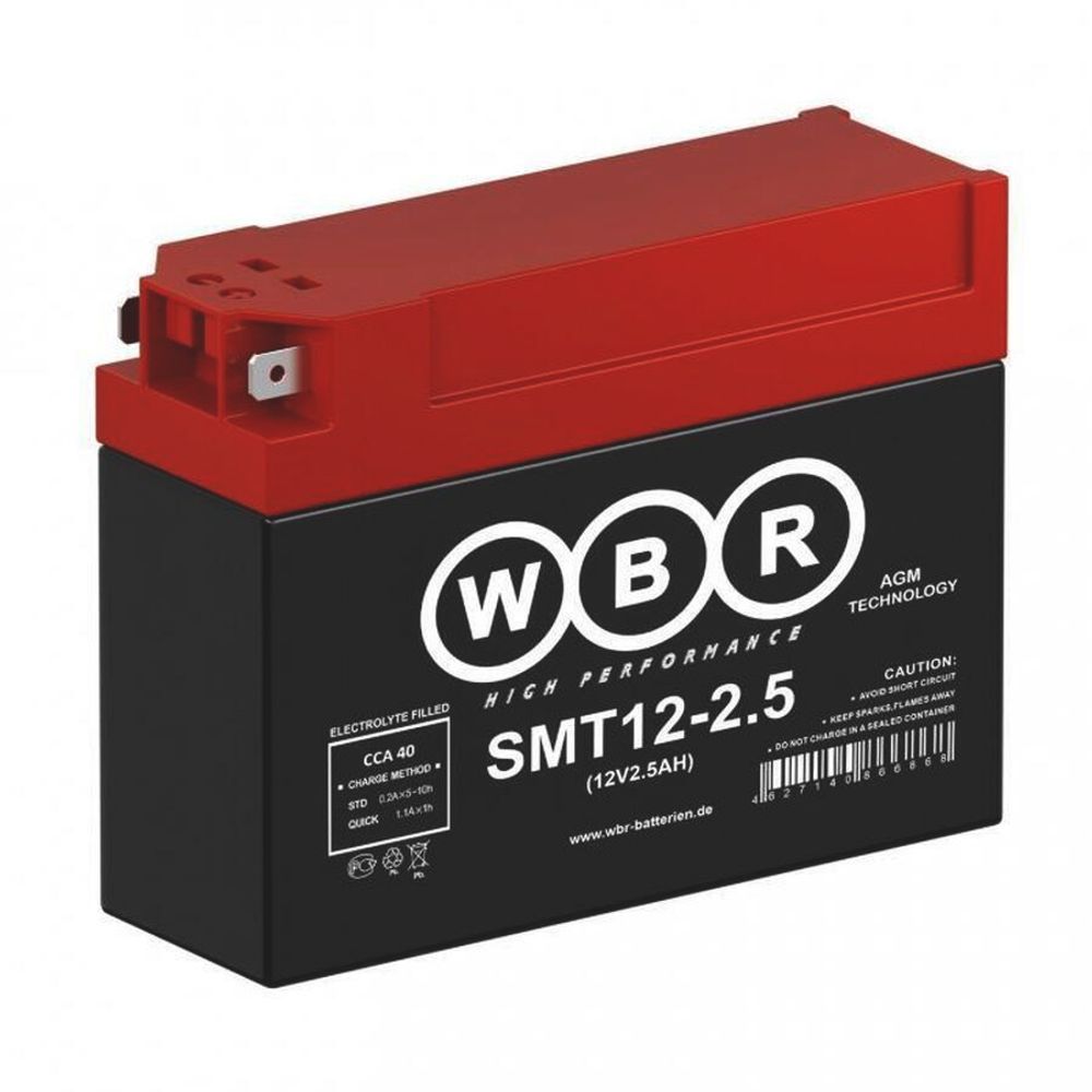 Аккумулятор SMT12-2.5 WBR YTX4B-BS 113х38х86 2,5 а/ч